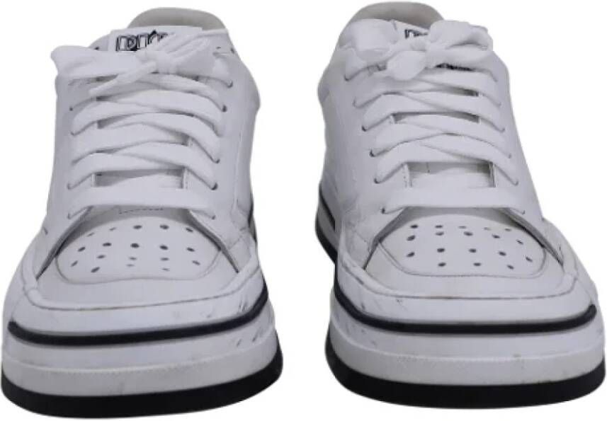 Dior Vintage Pre-owned Leather sneakers White Heren
