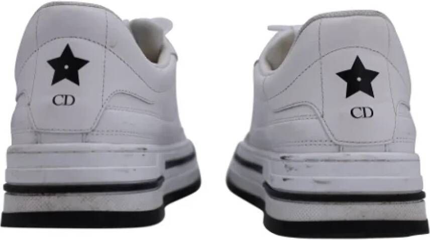 Dior Vintage Pre-owned Leather sneakers White Heren