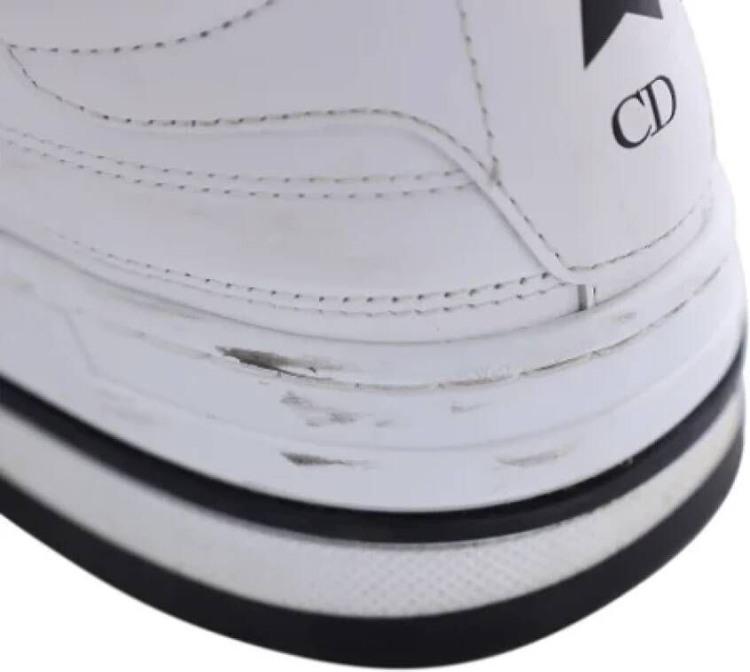 Dior Vintage Pre-owned Leather sneakers White Heren