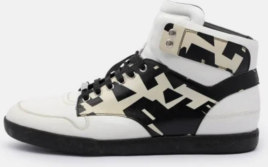 Dior Vintage Pre-owned Leather sneakers White Heren