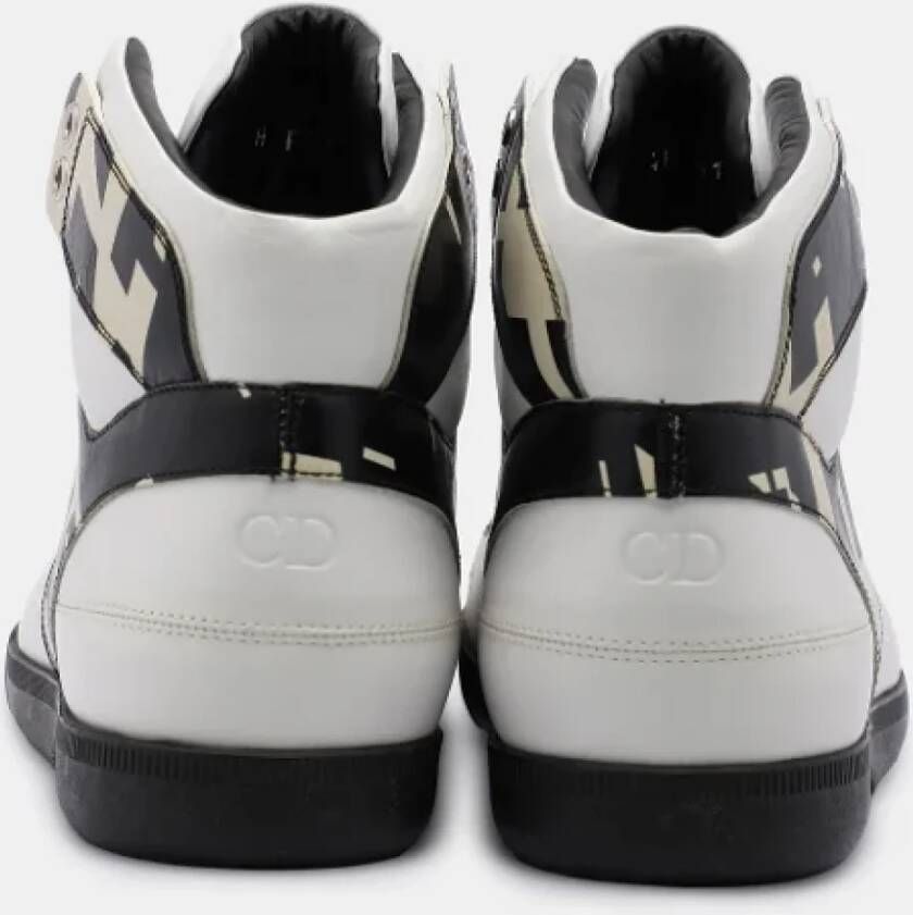 Dior Vintage Pre-owned Leather sneakers White Heren