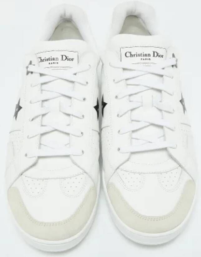 Dior Vintage Pre-owned Leather sneakers White Heren