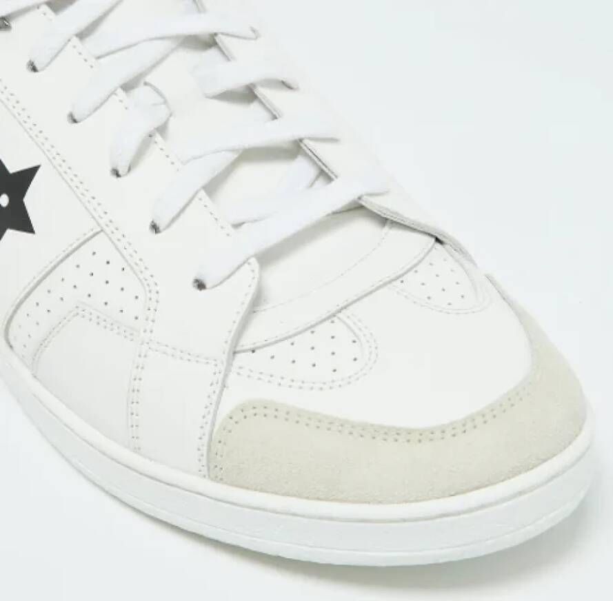 Dior Vintage Pre-owned Leather sneakers White Heren