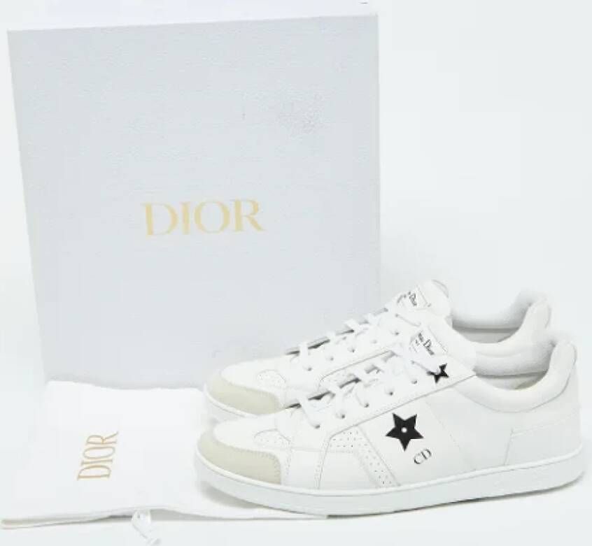Dior Vintage Pre-owned Leather sneakers White Heren