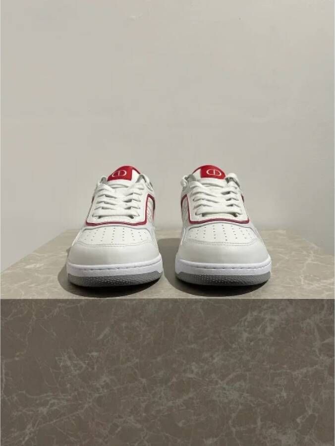 Dior Vintage Pre-owned Leather sneakers White Heren