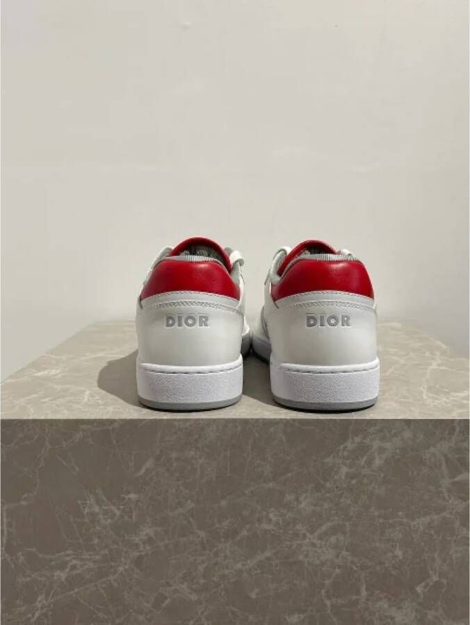 Dior Vintage Pre-owned Leather sneakers White Heren
