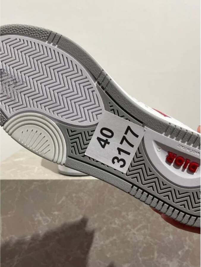 Dior Vintage Pre-owned Leather sneakers White Heren