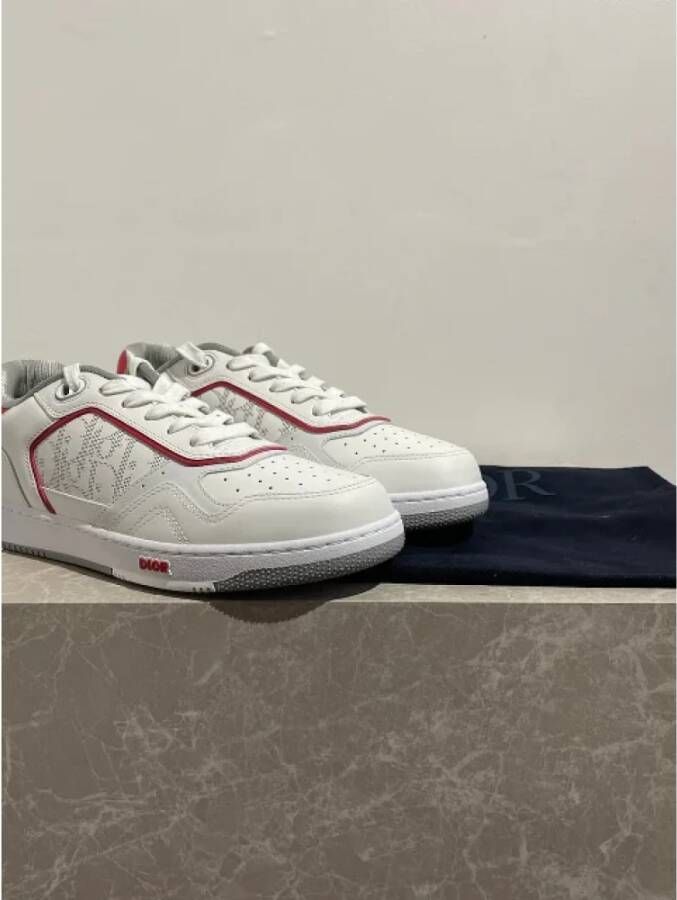 Dior Vintage Pre-owned Leather sneakers White Heren