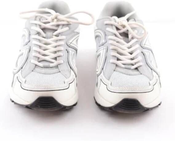 Dior Vintage Pre-owned Leather sneakers White Heren