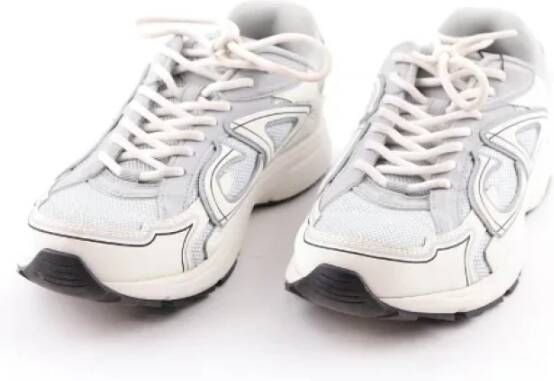Dior Vintage Pre-owned Leather sneakers White Heren