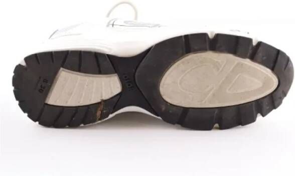 Dior Vintage Pre-owned Leather sneakers White Heren
