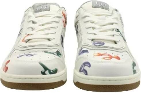 Dior Vintage Pre-owned Leather sneakers White Heren
