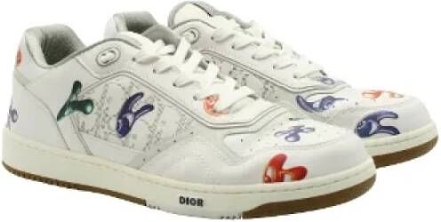 Dior Vintage Pre-owned Leather sneakers White Heren