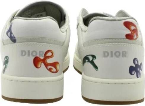 Dior Vintage Pre-owned Leather sneakers White Heren