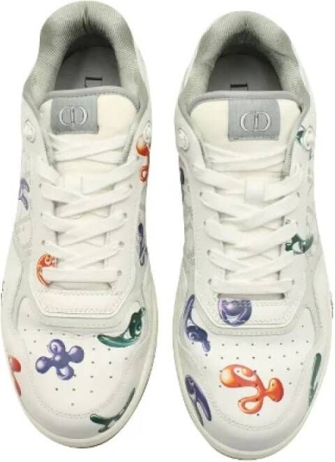 Dior Vintage Pre-owned Leather sneakers White Heren