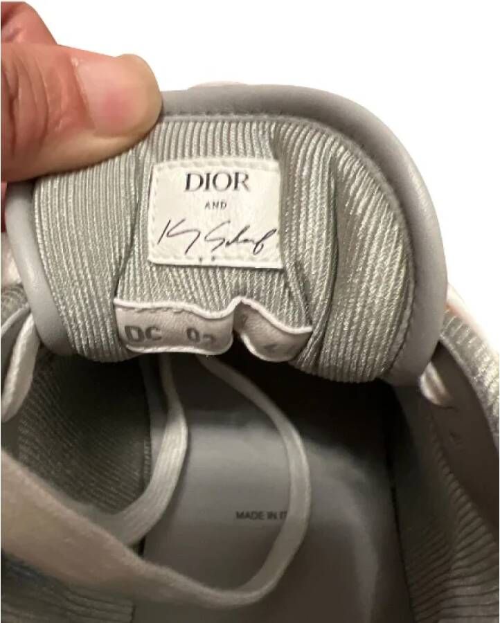 Dior Vintage Pre-owned Leather sneakers White Heren