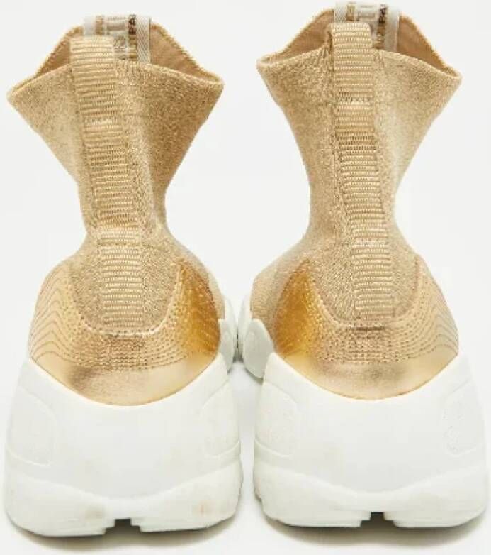 Dior Vintage Pre-owned Leather sneakers Yellow Dames