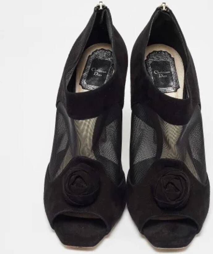 Dior Vintage Pre-owned Mesh boots Black Dames