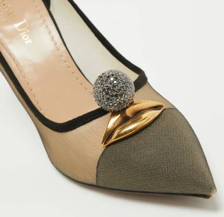 Dior Vintage Pre-owned Mesh heels Beige Dames