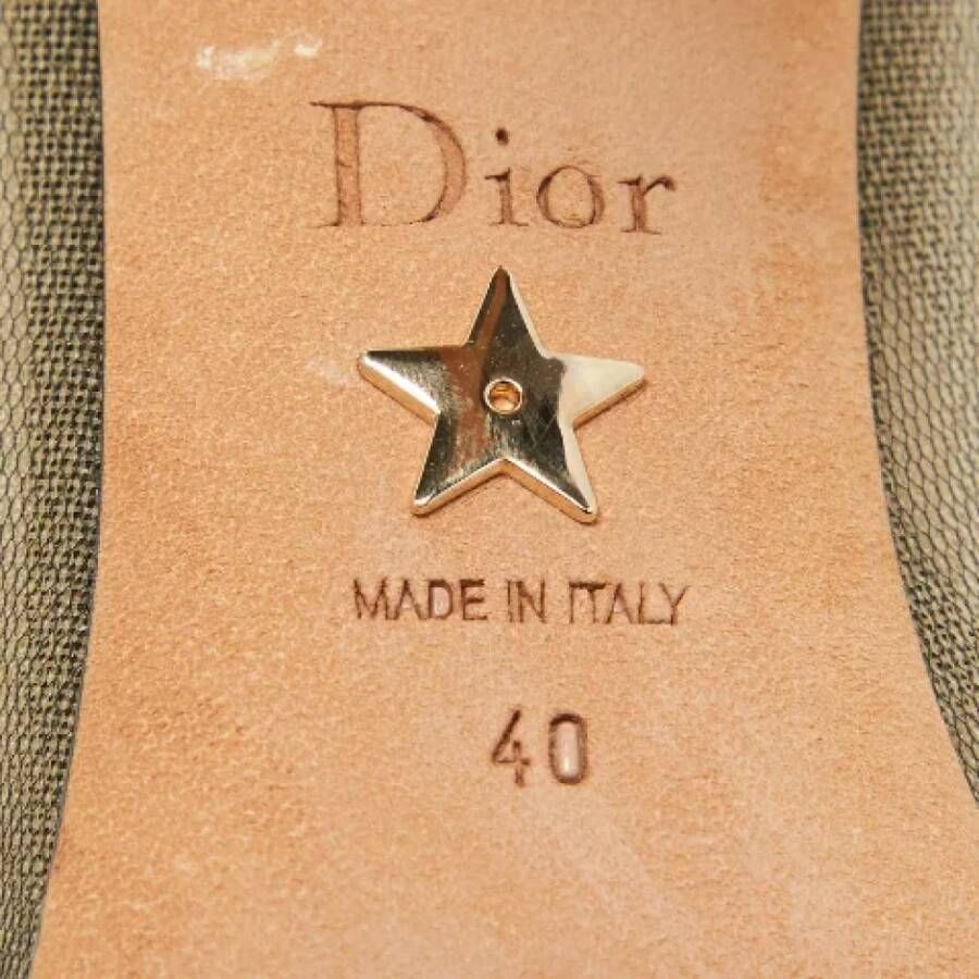 Dior Vintage Pre-owned Mesh heels Beige Dames