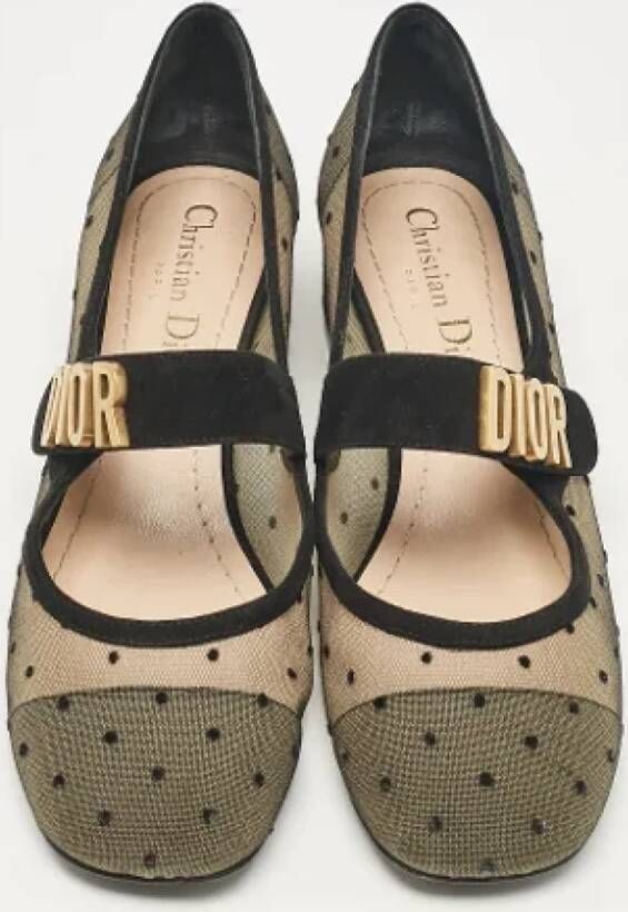 Dior Vintage Pre-owned Mesh heels Beige Dames