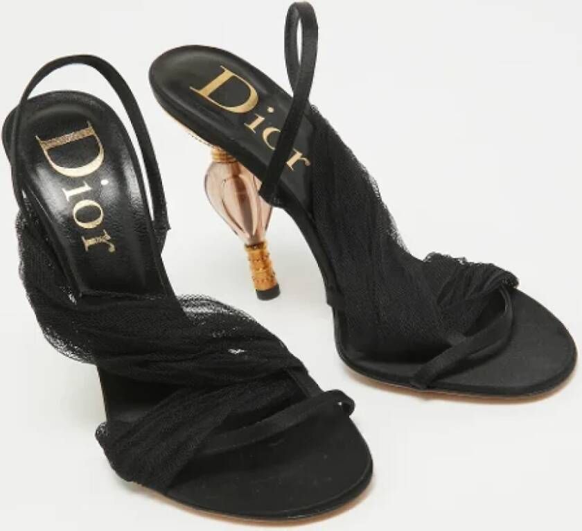 Dior Vintage Pre-owned Mesh sandals Black Dames