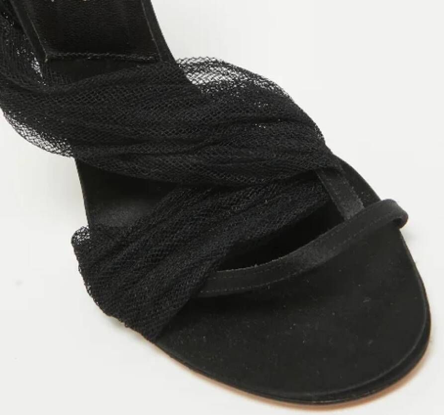 Dior Vintage Pre-owned Mesh sandals Black Dames