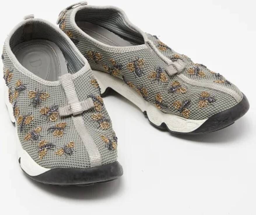 Dior Vintage Pre-owned Mesh sneakers Gray Dames