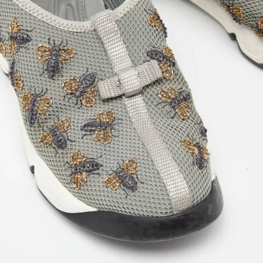Dior Vintage Pre-owned Mesh sneakers Gray Dames