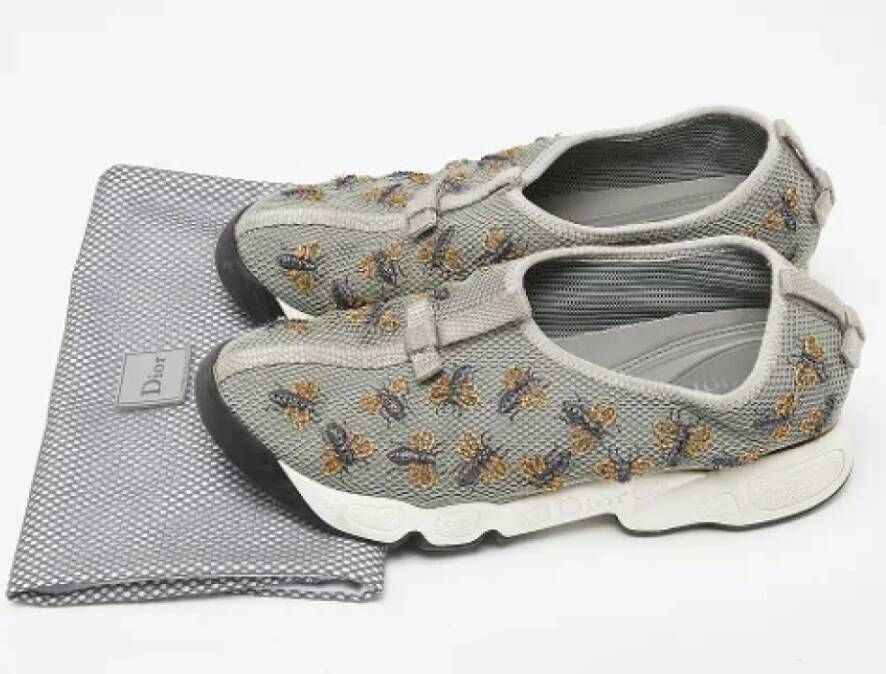 Dior Vintage Pre-owned Mesh sneakers Gray Dames