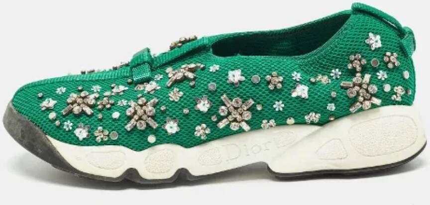 Dior Vintage Pre-owned Mesh sneakers Green Dames