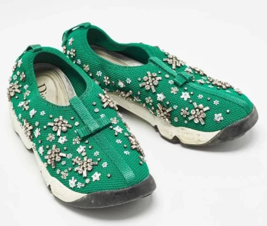 Dior Vintage Pre-owned Mesh sneakers Green Dames