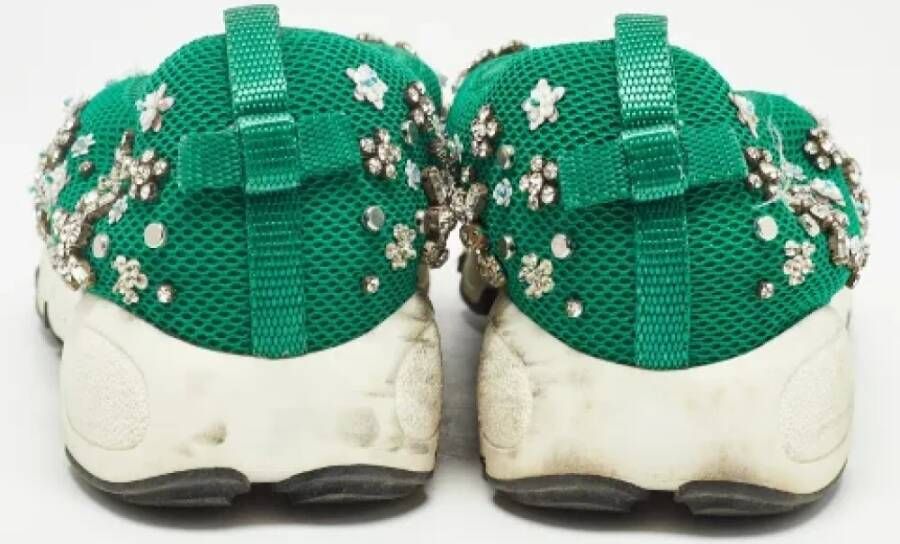 Dior Vintage Pre-owned Mesh sneakers Green Dames