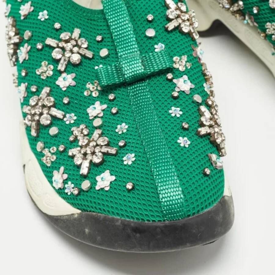 Dior Vintage Pre-owned Mesh sneakers Green Dames