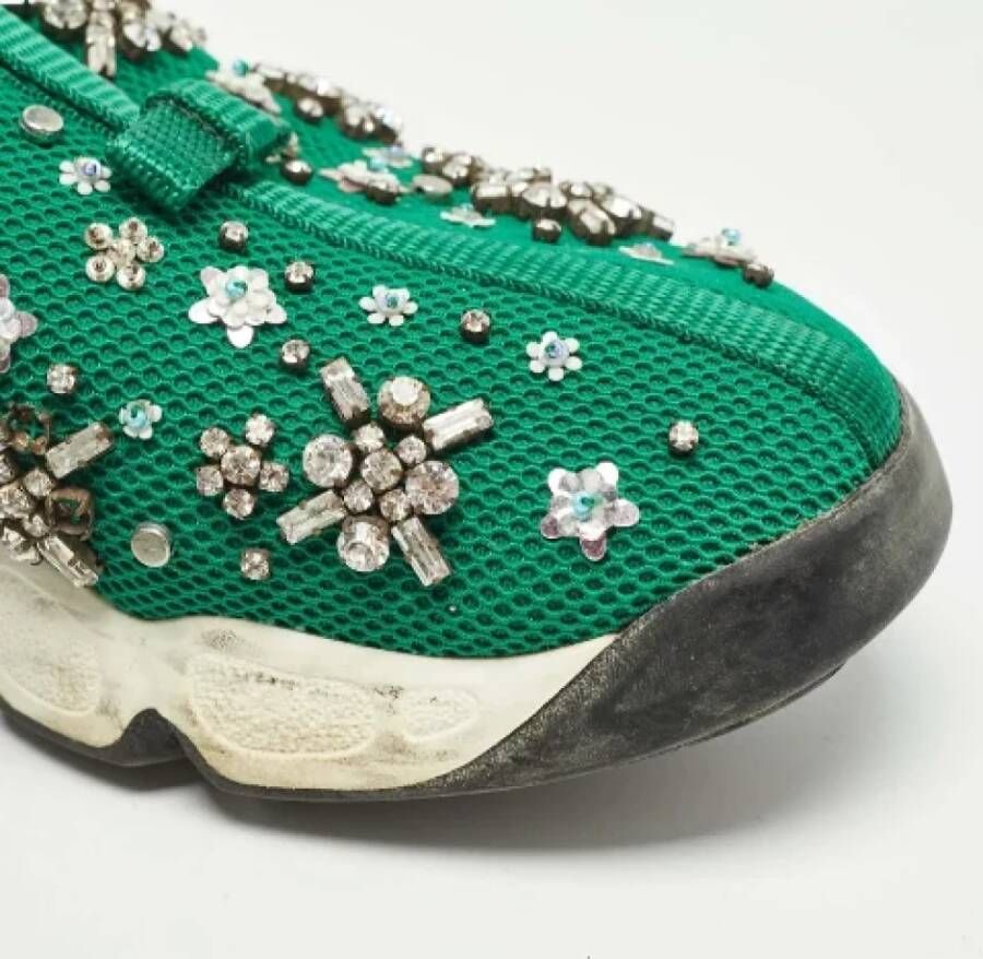 Dior Vintage Pre-owned Mesh sneakers Green Dames