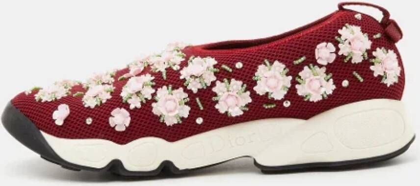 Dior Vintage Pre-owned Mesh sneakers Red Dames