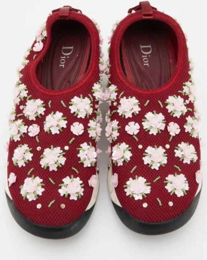 Dior Vintage Pre-owned Mesh sneakers Red Dames