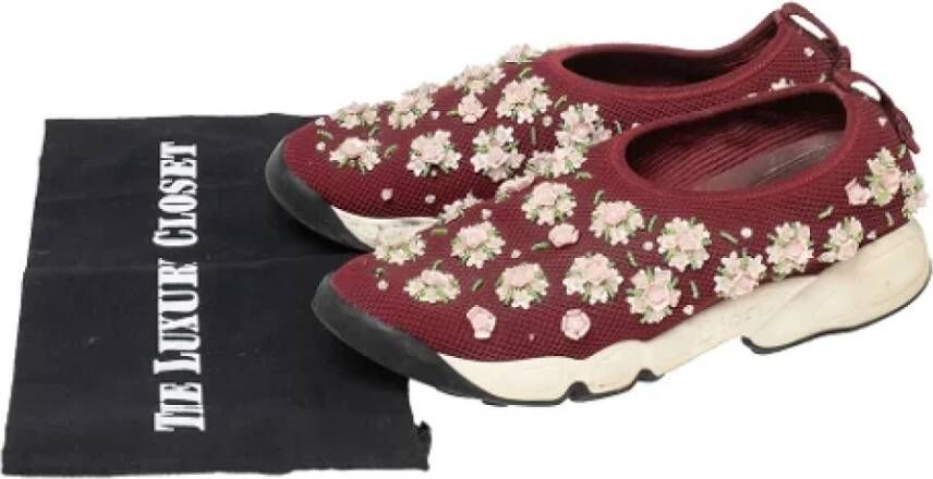 Dior Vintage Pre-owned Mesh sneakers Red Dames