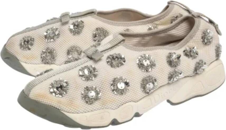 Dior Vintage Pre-owned Mesh sneakers White Dames