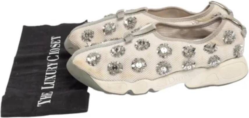 Dior Vintage Pre-owned Mesh sneakers White Dames