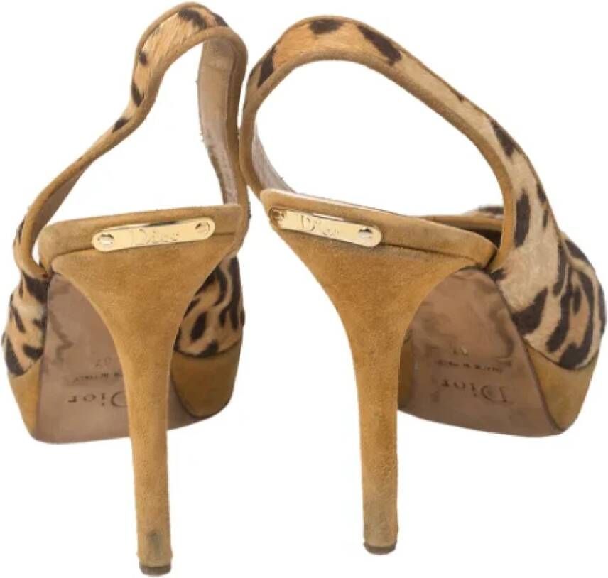 Dior Vintage Pre-owned Pony hair heels Brown Dames