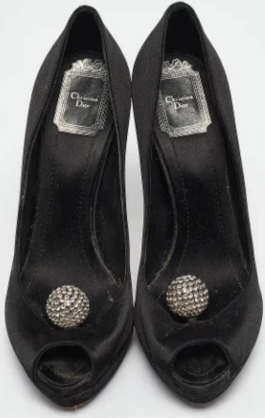 Dior Vintage Pre-owned Satin heels Black Dames