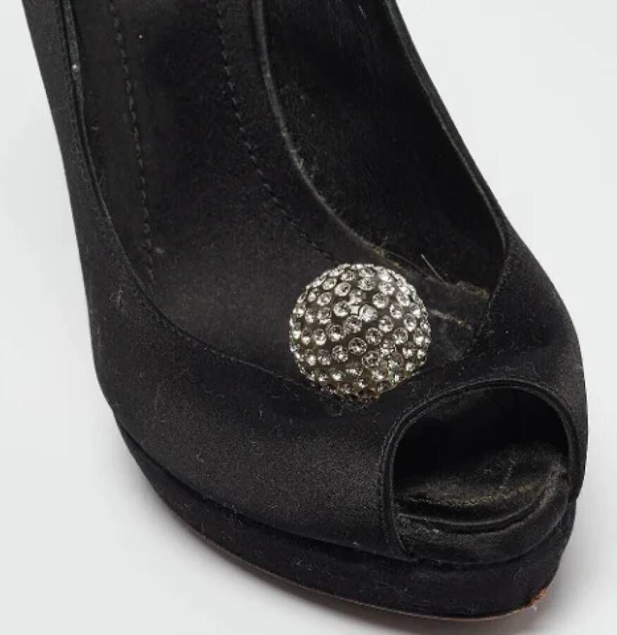 Dior Vintage Pre-owned Satin heels Black Dames