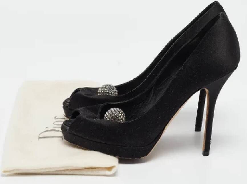 Dior Vintage Pre-owned Satin heels Black Dames