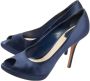 Dior Vintage Pre-owned Satin heels Blue Dames - Thumbnail 3