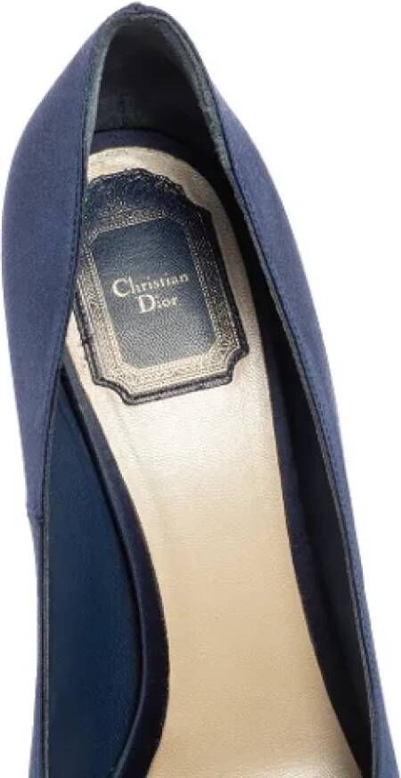 Dior Vintage Pre-owned Satin heels Blue Dames