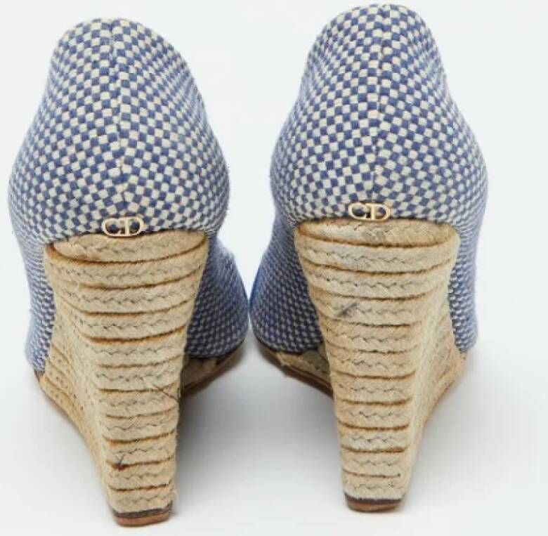 Dior Vintage Pre-owned Satin heels Blue Dames