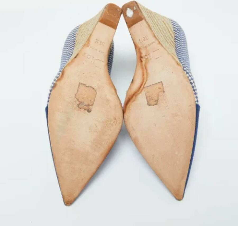 Dior Vintage Pre-owned Satin heels Blue Dames