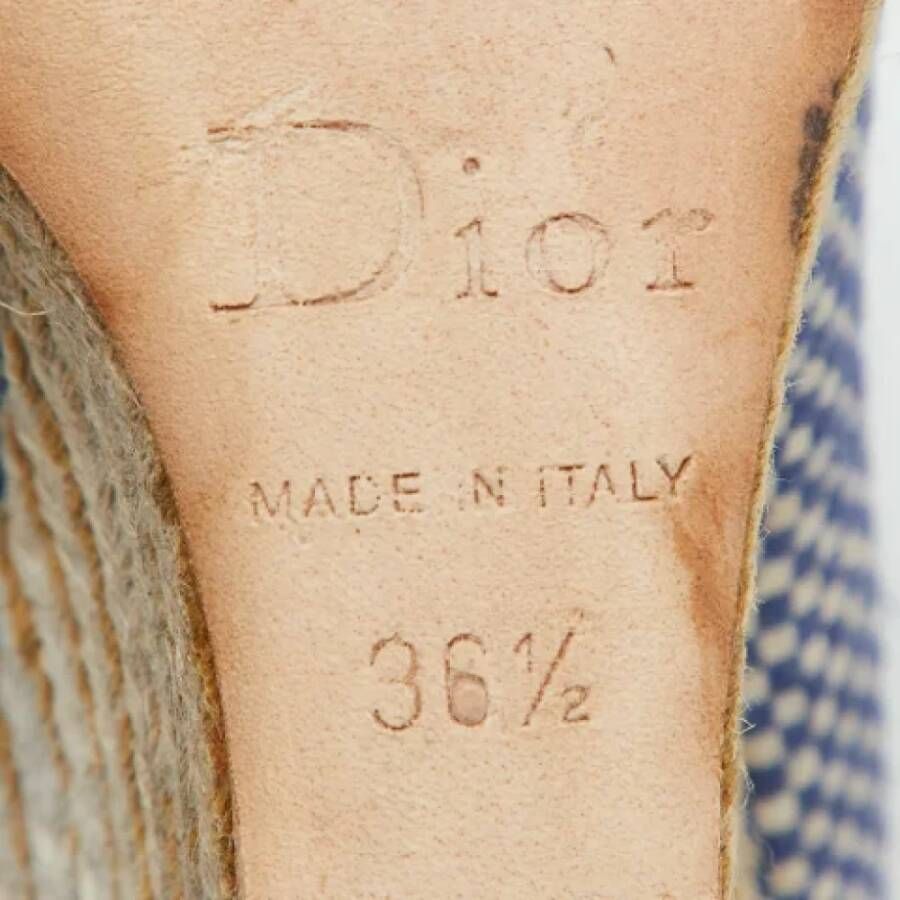 Dior Vintage Pre-owned Satin heels Blue Dames