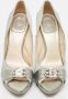 Dior Vintage Pre-owned Satin heels Gray Dames - Thumbnail 3